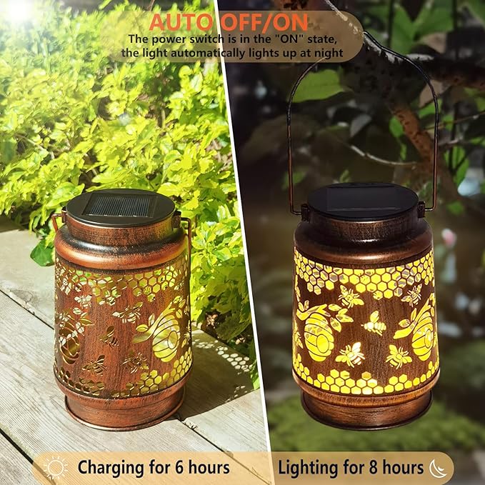 Backyard Solar Lanterns, Waterproof LED Patio Lights
