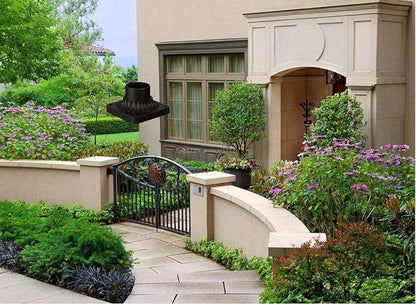 LIT-PaTH Outdoor Post Light Mounting Base, Pier Mount Base with Matte Black Finish, 2-Pack
