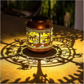 Backyard Solar Patio Lanterns, Metal Waterproof LED