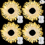 4-Pack 5ft Christmas LED String Lights, Waterproof Timer Lights