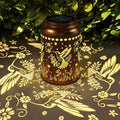 Rustic Courtyard Solar Lanterns for Porch, Waterproof LED