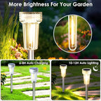 12-Pack Solar Pathway Lights, Waterproof LED Garden Lights