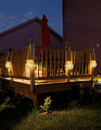 Decorative Globe Solar Lanterns for Porch, Waterproof LED