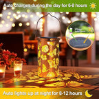 Butterfly Solar Porch Lanterns, Metal Waterproof LED