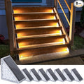 Modern Solar Stair Lights 8-Pack, LED