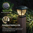 Warm White Solar Fence Post Caps 4-Pack, Fence LED