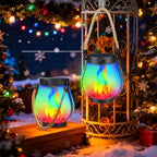 2-Pack Backyard Solar Yard Lanterns, Classic Waterproof LED