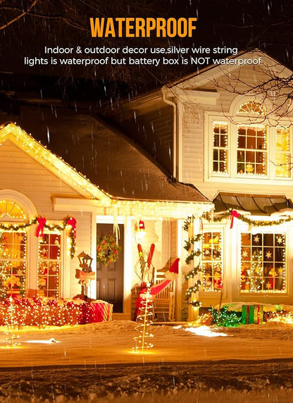 Christmas Fairy Lights, 10ft 120 LED Battery Twinkle Lights