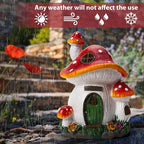 Solar Mushroom Statue Light, Yard Decor