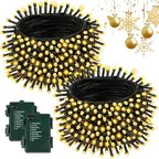 2-Pack 200 LED Christmas Twinkle Lights, 66ft Waterproof for Backyard
