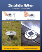 4-Pack Solar Dock Lights, Outdoor LED