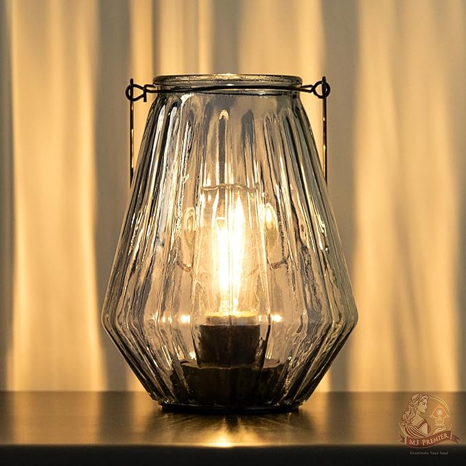 Battery Operated Lamp Hanging,Cordless LED Table Lamp with Timer, Decorative Lantern Lights Outdoor Indoor Decor for Patio/Home/Hallway/Deck/Spareroom/Bedroom/Tabletop/Fireplace/Vintage Style (Blue)