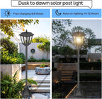 Warm White Solar Lamp Post Light, Outdoor Post Lighting