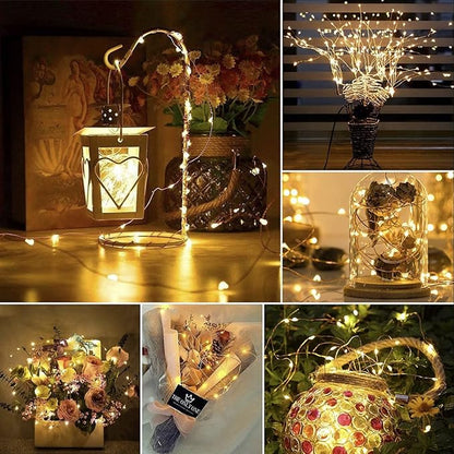 OMIKA 2 Pack LED Fairy Lights 33FT 100 LEDs Battery Operated String Light, Waterproof Multi Color Changing Fairy Lights with Remote for Indoor Outdoor Patio Wedding Party Xmas Bedroom Decoration
