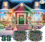 Christmas Fairy Lights 2-Pack, 33ft 100 LED Battery Twinkle Lights