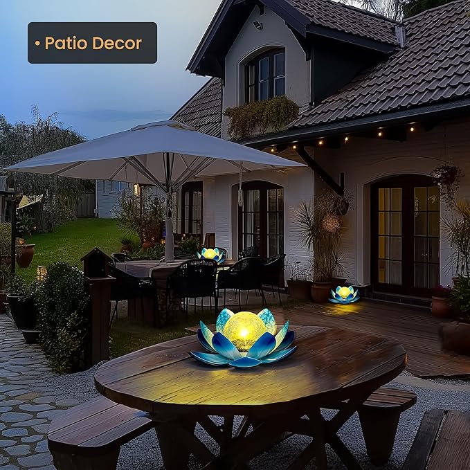 Blue Solar Pathway Lights, Driveway LED