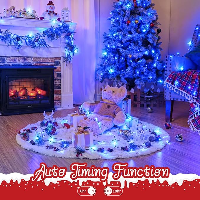 Christmas Fairy Lights 4-Pack, 132ft 400 LED Battery Twinkle Lights