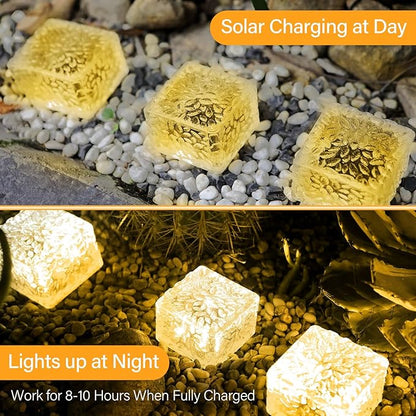 Solar Brick Lights - Outdoor Waterproof Patio & Garden Decor (3 Packs) for Patio, Yard, Walkway, Pathway