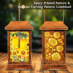 Sunflower Solar Hanging Lanterns, Classic Porch Decor