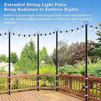 4-Pack 10ft LED Patio String Lights, Waterproof Outdoor