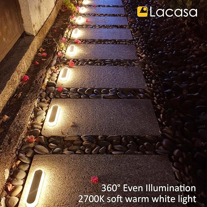 Solar Deck Lights 4-Pack, Waterproof LED