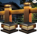 2-Pack 3-Mode Patio Post Cap Lights, Solar LED