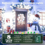 Christmas Fairy Lights 4-Pack, 132ft 400 LED Battery Twinkle Lights