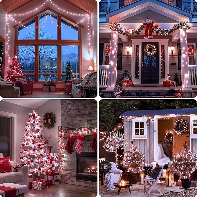 Christmas Fairy Lights 2-Pack, 33ft 100 LED Battery Twinkle Lights