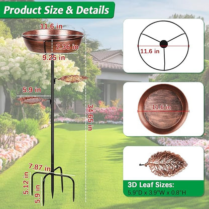 Classic Bird Bath & Feeder, Outdoor Metal