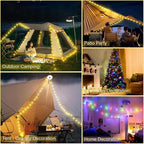 2-Pack Backyard String Lights, 8ft Weatherproof LED
