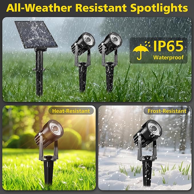 Solar Spotlights, Waterproof Landscape LED