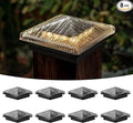 Warm White Solar Fence Post Caps 8-Pack, Yard LED