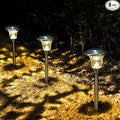 8-Pack Warm White Solar Path Lights, Outdoor Garden LED