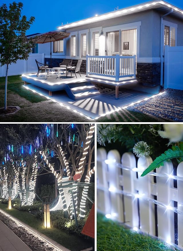 Solar Rope Lights, 39ft LED Porch String