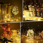 Christmas Fairy Lights 4-Pack, 4ft 50 LED Battery Twinkle Lights