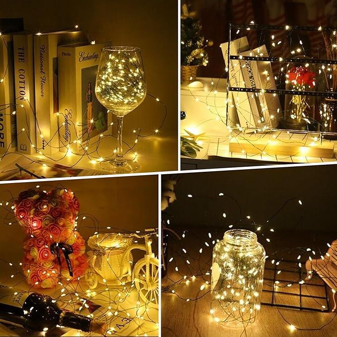Christmas Fairy Lights 4-Pack, 4ft 50 LED Battery Twinkle Lights