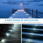 Solar Gutter Lights 8-Pack, Waterproof LED