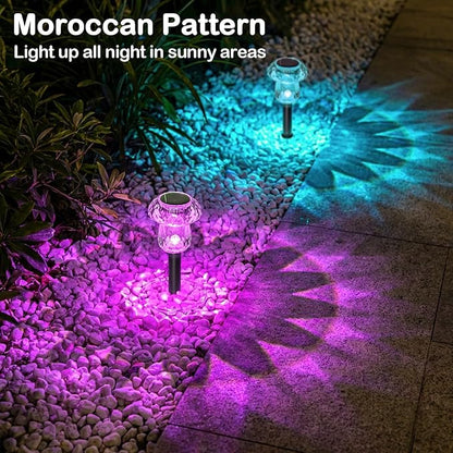 Solar Pathway Lights Outdoor 8 Pack Mushroom Garden Lights Waterproof Solar Powered Yard Lighting for Landscape, Driveway, Path, Walkway, Patio, Outside Garden Decorations, Color Changing