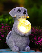 Solar Dog Statue Light, Yard Decor