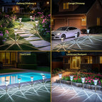 White Solar Pathway Lights 2-Pack, Driveway LED