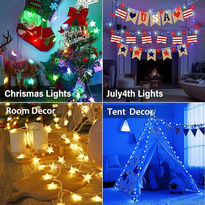 Christmas Yard String Lights, 33ft 60 LED Waterproof