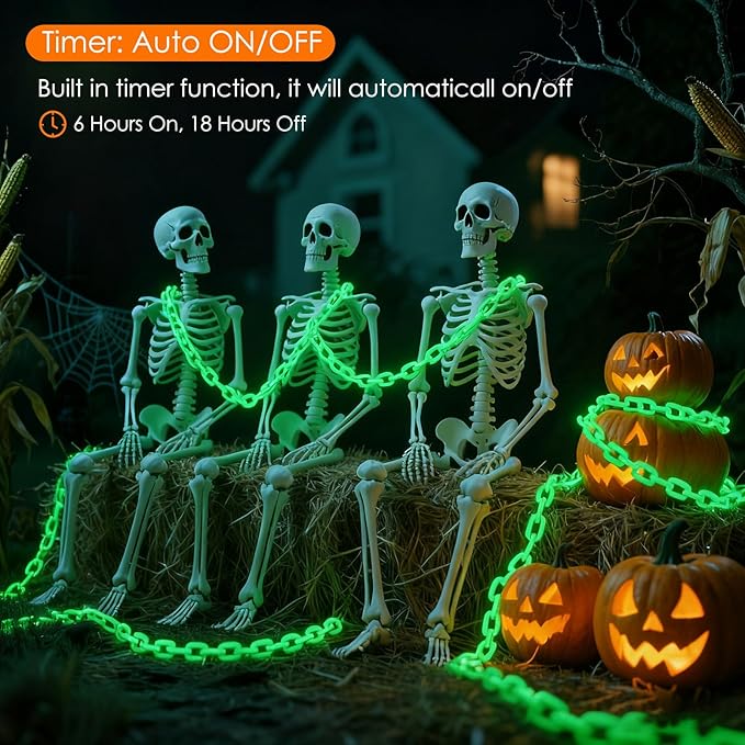 Halloween Fairy Lights, 10ft Battery Twinkle Lights
