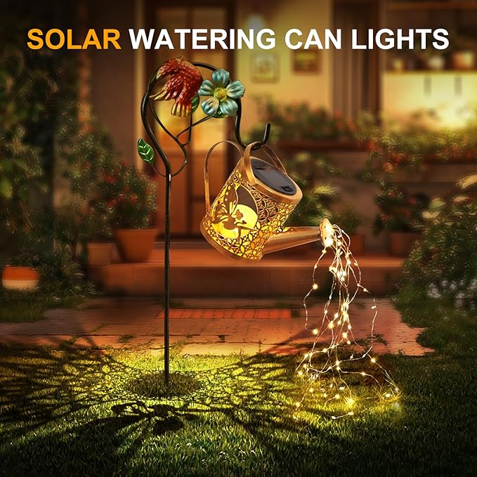 Solar Crackle Lanterns, Patio Hanging LED Decor