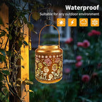 Metal Butterfly Solar Lanterns for Outdoor, Waterproof LED
