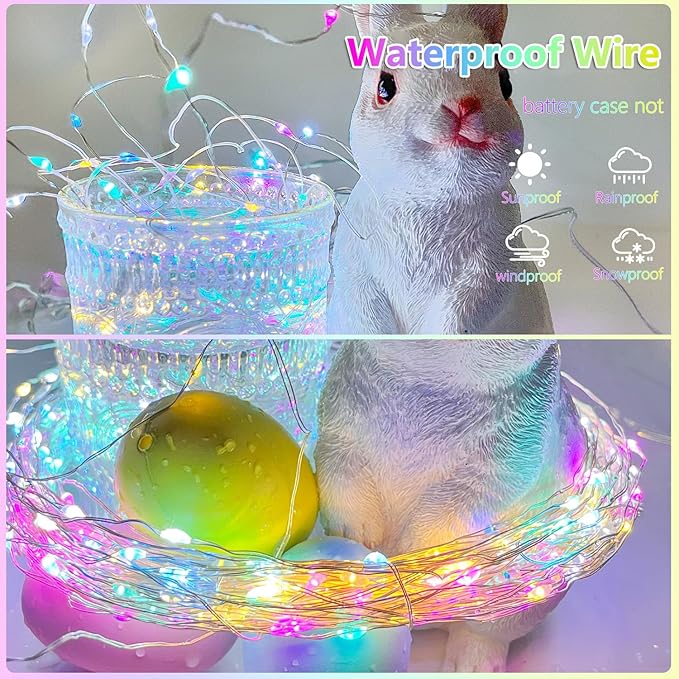 Christmas String Lights, 16ft 50 LED Waterproof Twinkle Lights