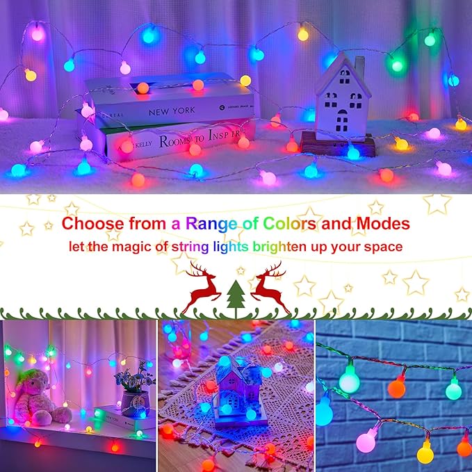 Yard String Lights, 21ft Weatherproof LED