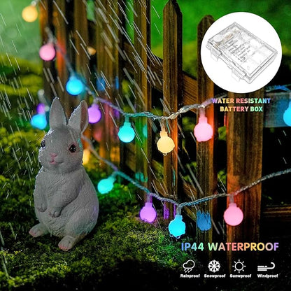 Multicolor Porch String Lights, 33ft Weatherproof LED