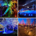 Multicolor In-Ground Solar Lights, Flat LED Landscape