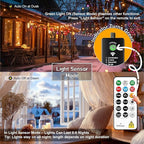 2-Pack 33ft Christmas LED String Lights, Waterproof Timer Lights