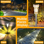 12-Pack Solar Path Lights, Outdoor Yard LED